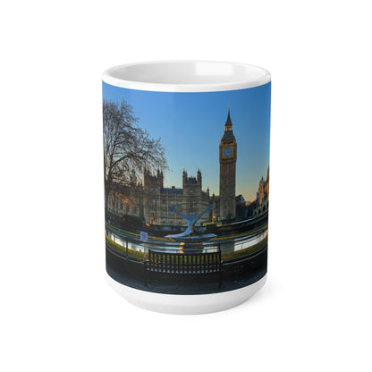 London Sunset Panorama Mug – Big Ben & Thames Ceramic Coffee Cup (11oz, 15oz)