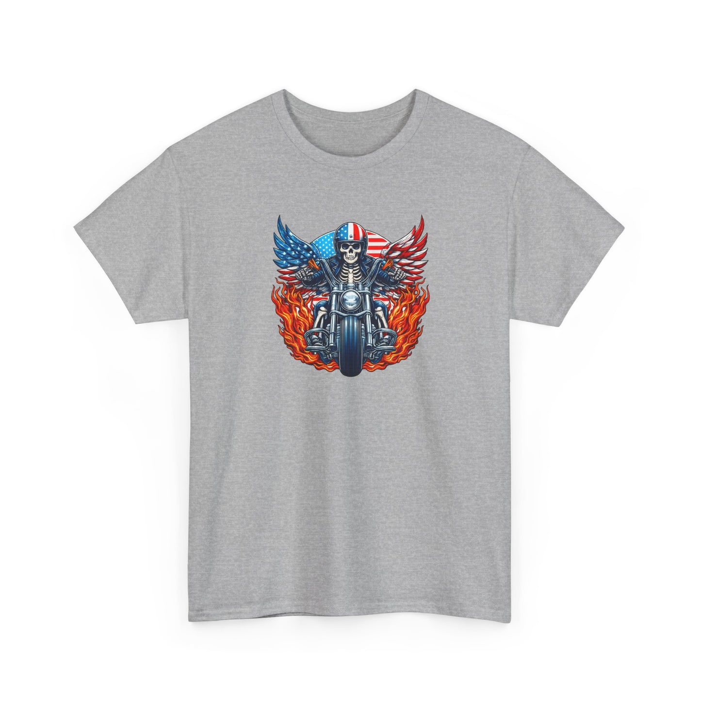 Motorcycle Skull Tee — "Sons of a B***h" Patriotic Biker Shirt