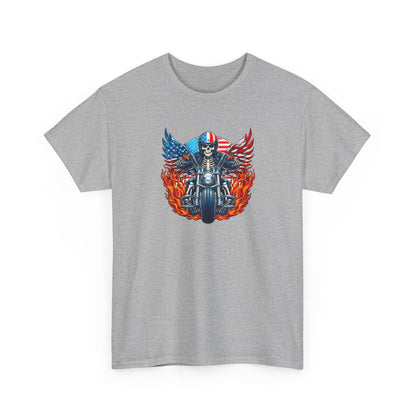 Motorcycle Skull Tee — "Sons of a B***h" Patriotic Biker Shirt