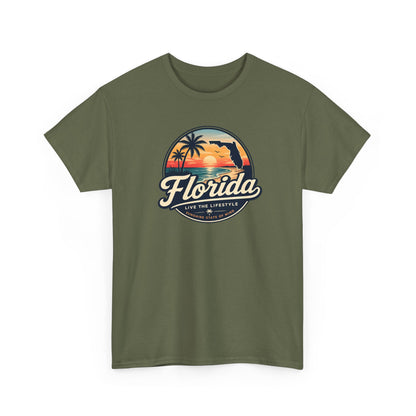 Florida Sunset Tee — Vintage Palm Beach Graphic T-Shirt