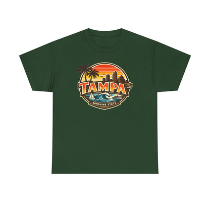 Tampa Retro Sunset T-Shirt – Vintage Palm Beach Skyline Tee