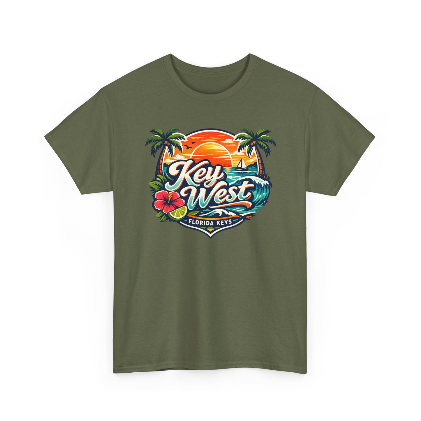 Key West Florida Keys T‑Shirt — Tropical Sunset Palm Beach Souvenir Tee