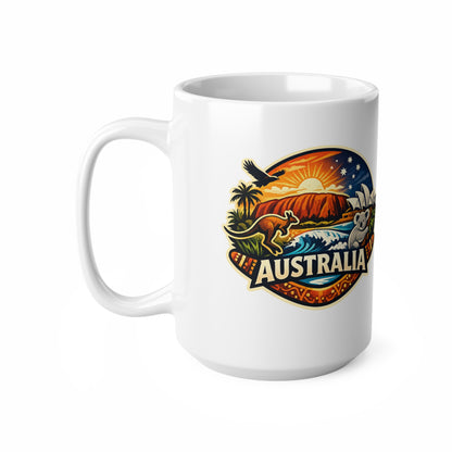 Australia Scenic Mug — Vintage Outback Sunset Ceramic Coffee Cup (11oz & 15oz)