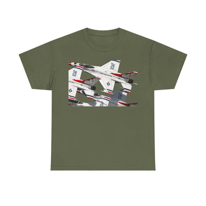 Thunderbirds Jet Formation T‑Shirt — Military Aviation Fighter Jets Tee
