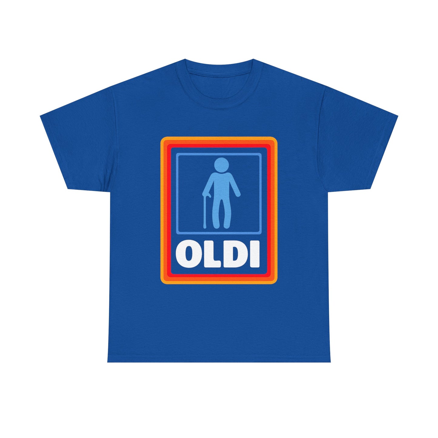 Oldi Retro Logo Tee — Funny Elderly Humour T-Shirt