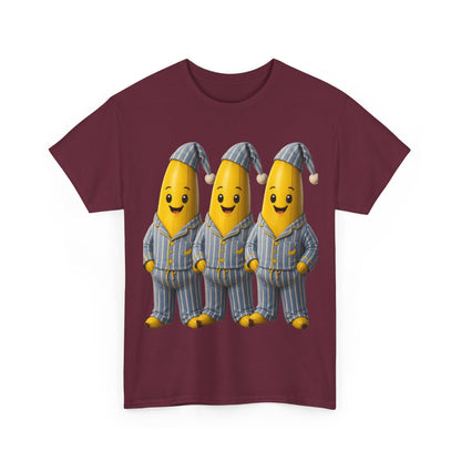 Bananas in Pyjamas – Three Smiling Bananas in Striped Pajamas Graphic T-Shirt