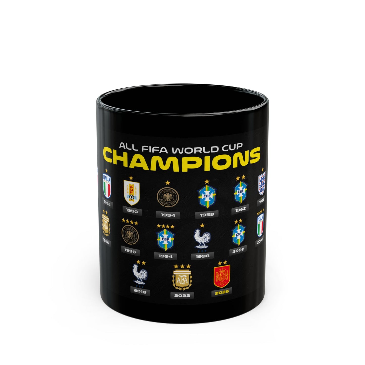 World Cup Champions Mug — All FIFA Winners Coffee Cup (11oz/15oz)