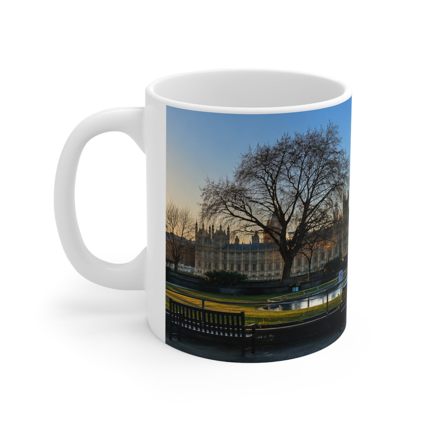 London Sunset Panorama Mug – Big Ben & Thames Ceramic Coffee Cup (11oz, 15oz)