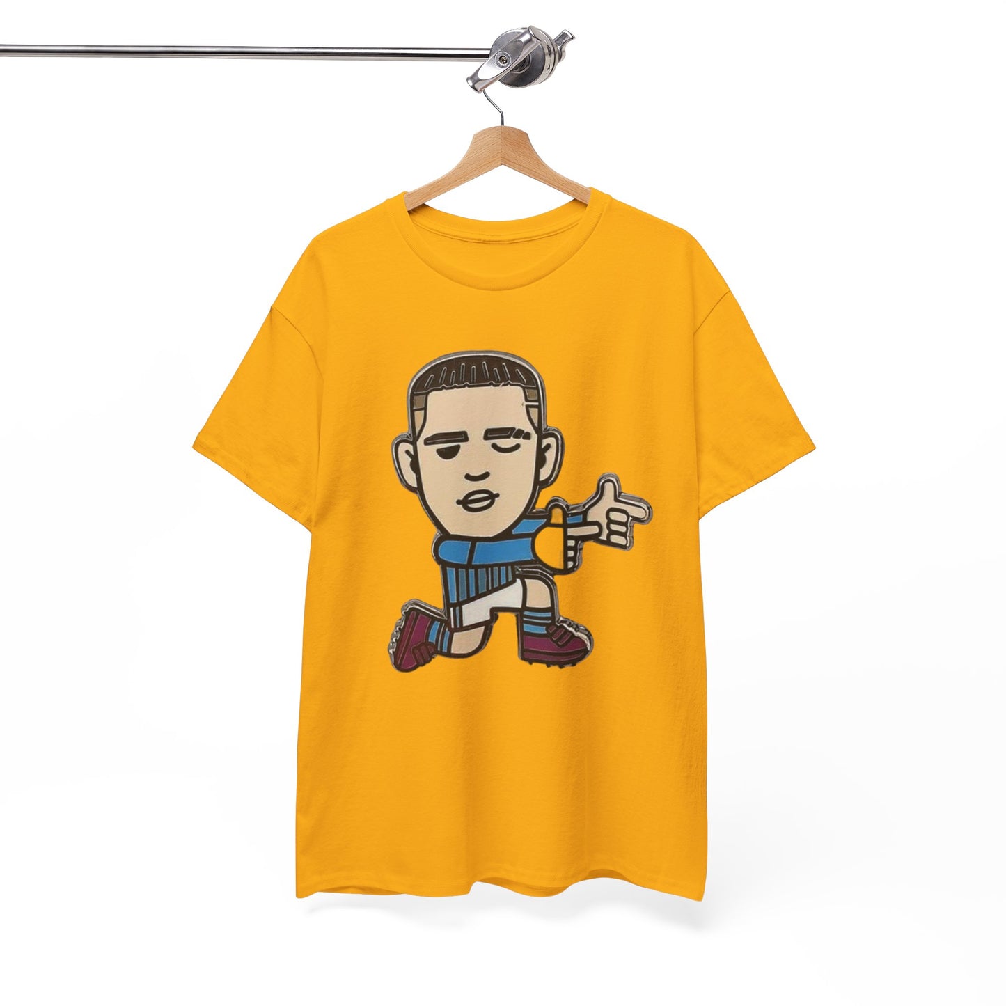 Phil Foden Cartoon Dance Pose Tee - Funky Character Graphic T-Shirt
