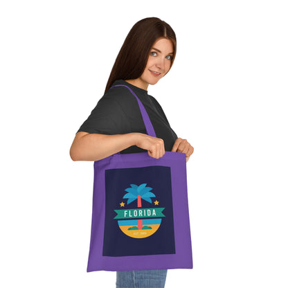 Florida Palm Beach Tote Bag – Retro State Travel Cotton Tote