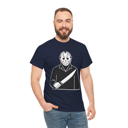 Hockey Mask Killer Tee — Retro Jason Voorhees Horror T-Shirt