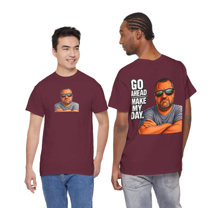 Go Ahead Make My Day T-Shirt — Sunglasses Guy Graphic Tee