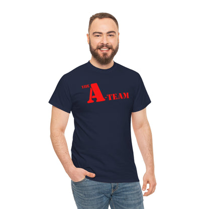 A-Team Graphic Tee — Retro Red Logo Vintage Crew T-Shirt