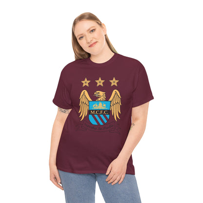 Manchester City Retro Club Crest T‑Shirt — MCFC Vintage Style Club Emblem Tee