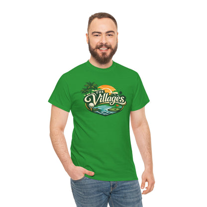 The Villages of Florida Sunset Logo Tee - Florida Palm Beach Retro T-Shirt