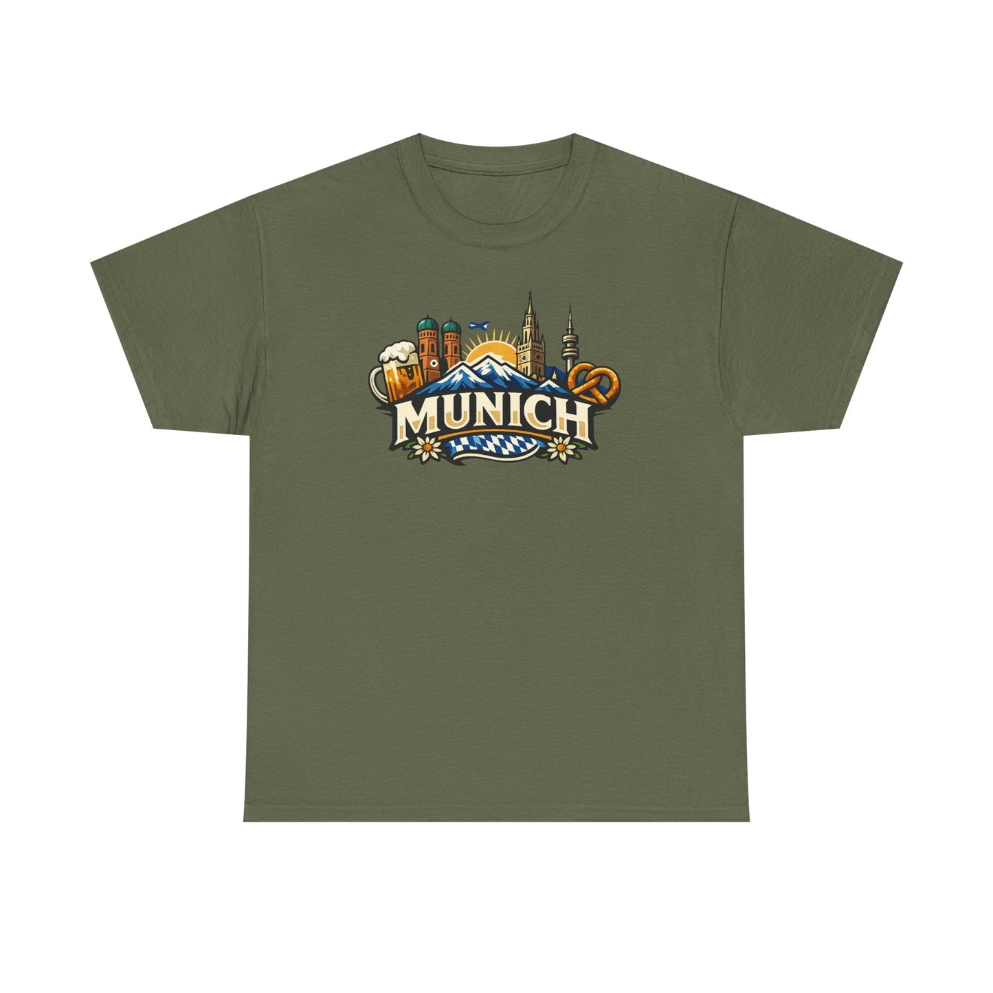 Munich Souvenir T‑Shirt — Oktoberfest Beer & Pretzel Graphic Tee