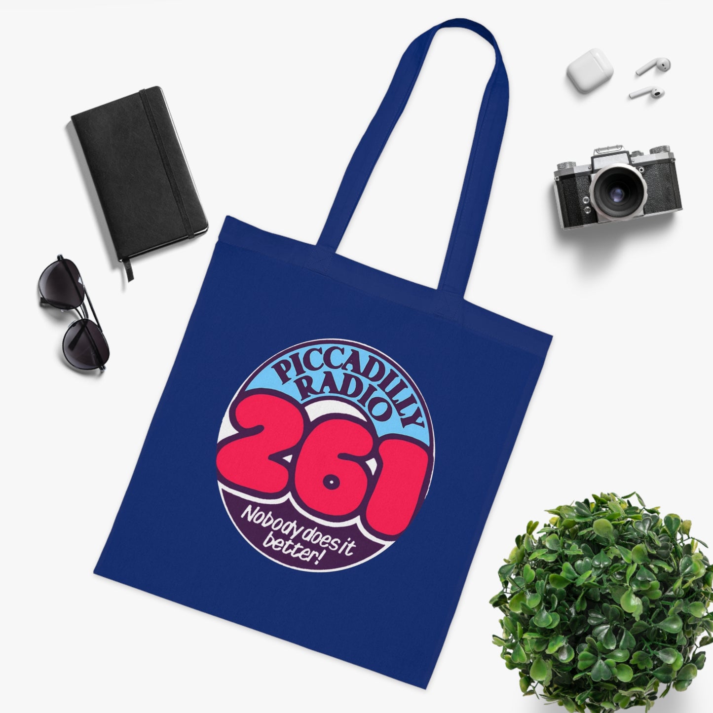 Piccadilly Radio 261 Retro Logo Tote Bag – 'Nobody Does It Better' Cotton Shopper