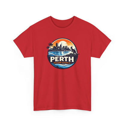 Perth Sunset Graphic Tee — Western Australia Beach Skyline T-Shirt