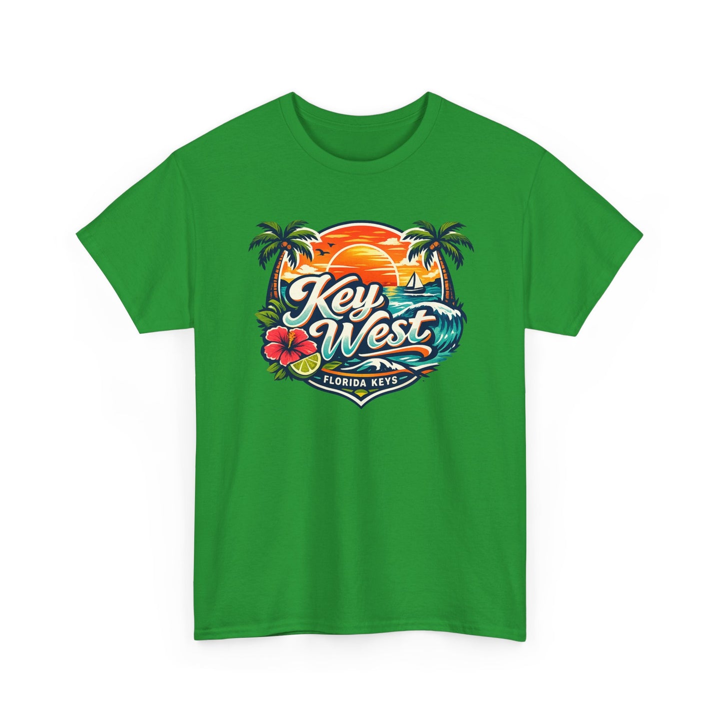 Key West Florida Keys T‑Shirt — Tropical Sunset Palm Beach Souvenir Tee