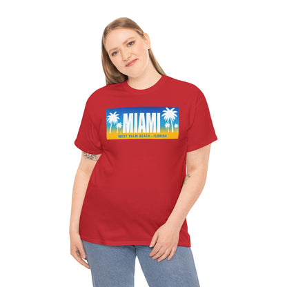 Miami West Palm Beach Vintage Tee — "MIAMI" Beach Palm Trees T‑Shirt