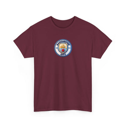 Manchester City Crest Unofficial 3D T-Shirt — Minimal Soccer Logo Tee