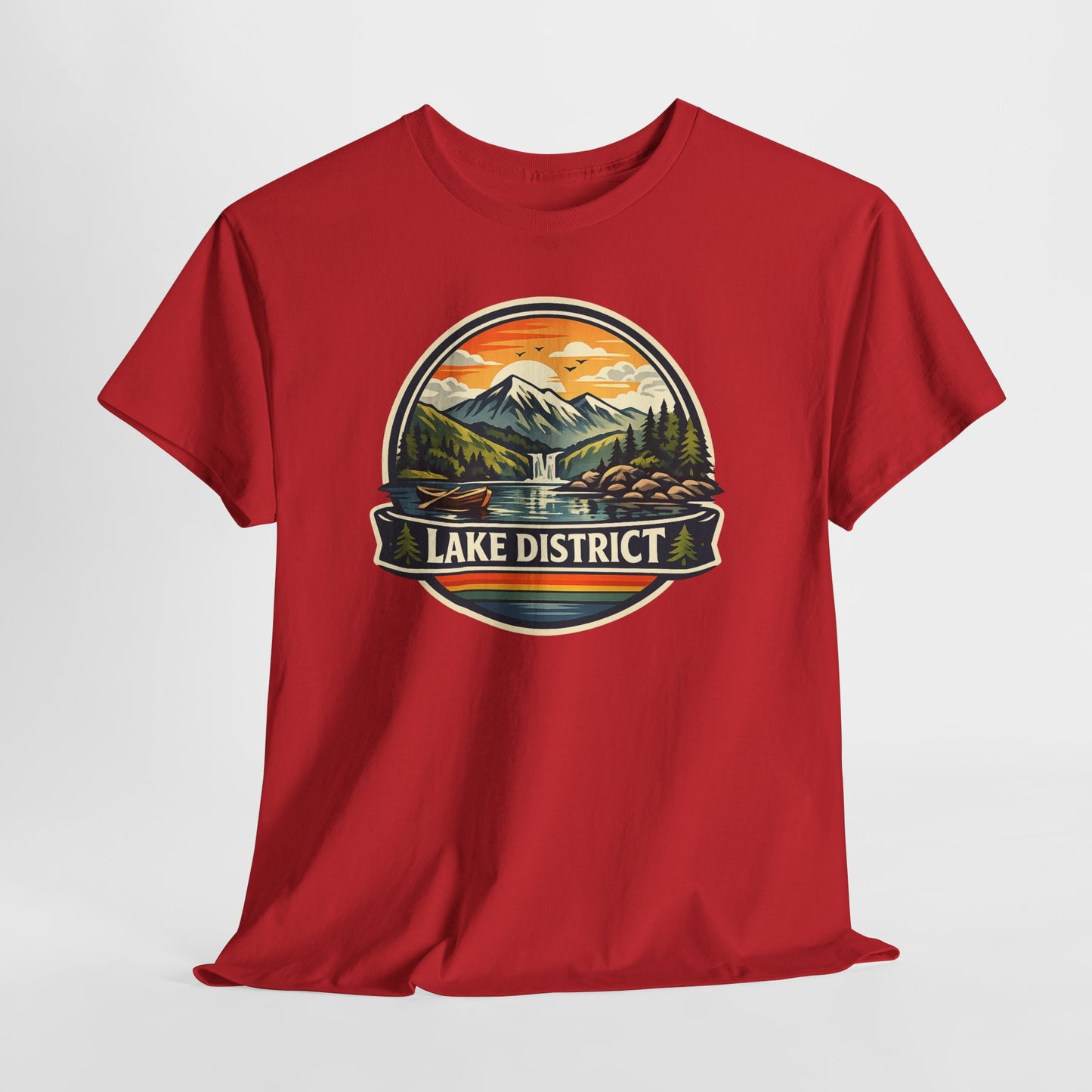 Lake District Graphic Tee — Scenic Mountain & Lake Camping Shirt
