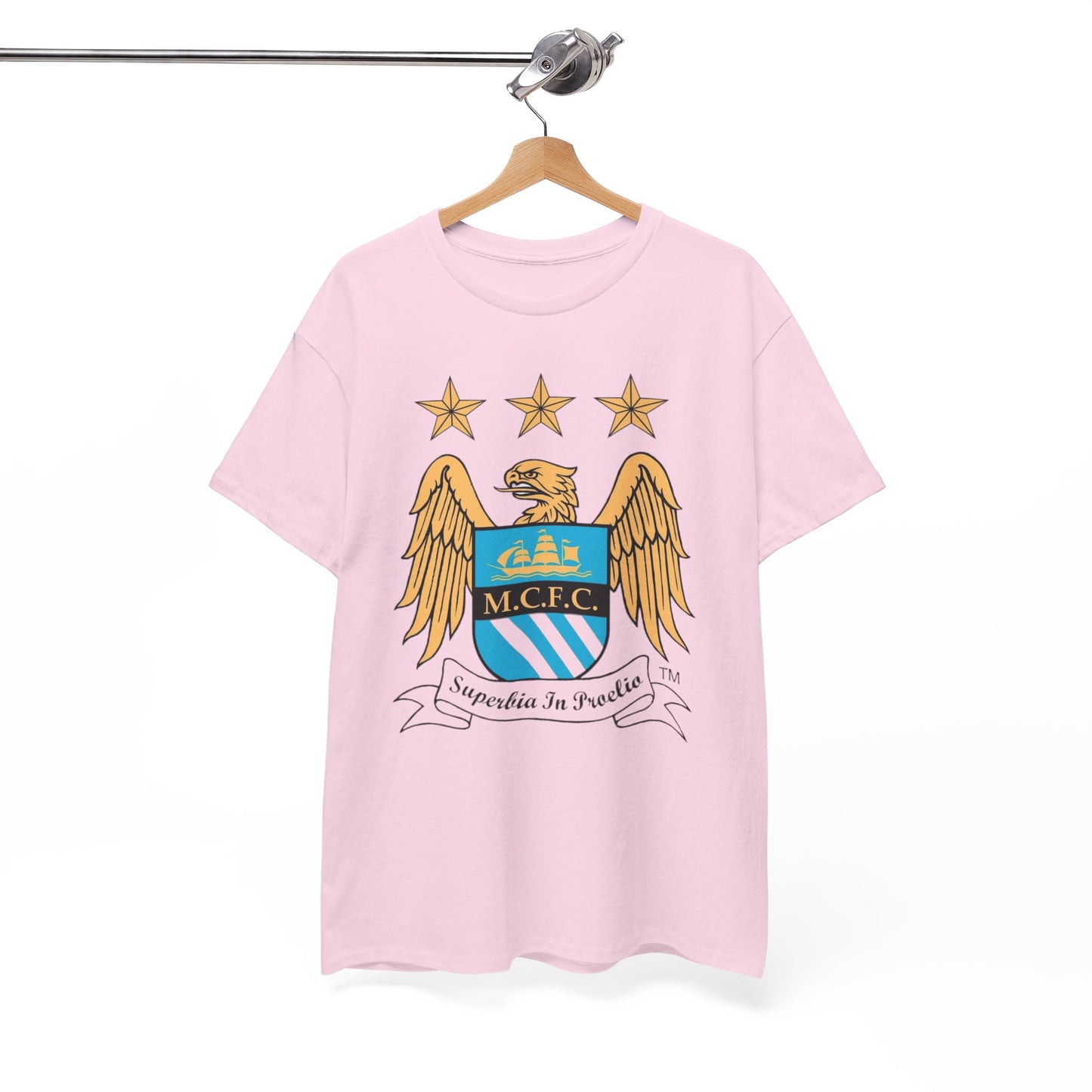 Manchester City Retro Club Crest T‑Shirt — MCFC Vintage Style Club Emblem Tee