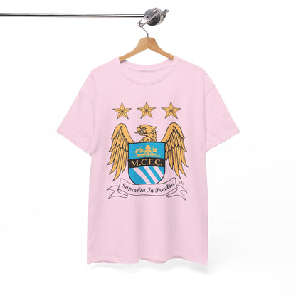 Manchester City Retro Club Crest T‑Shirt — MCFC Vintage Style Club Emblem Tee