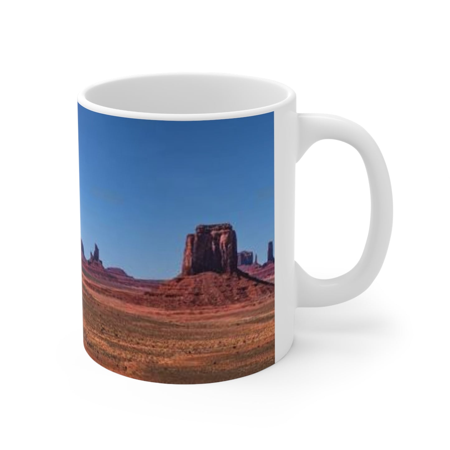 Desert Panorama Mug — Monument Valley Scenic Ceramic Coffee Cup (11oz & 15oz)