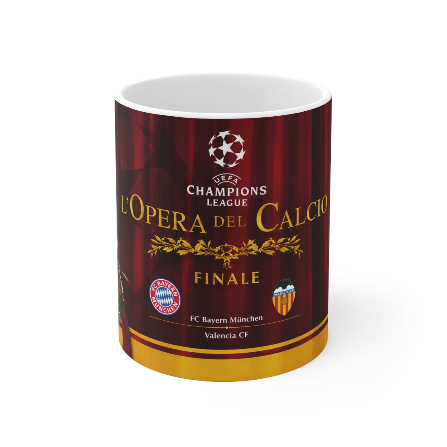 2001 Champions League FInal Programme Cover Inspired Coffee Mug — Ceramic Cup (11oz/15oz)