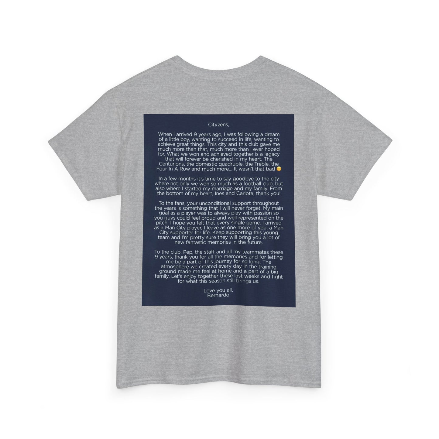 Bernardo Silva Tribute Tee – Inspirational Letter & Celebrating Goal Moment