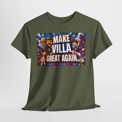Aston VIlla Make Villa Great Again T-Shirt — Funny Political Parody Tee