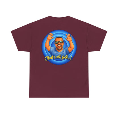 T-Shirt — "That's All, Folks!" Waving Portrait Graphic Tee