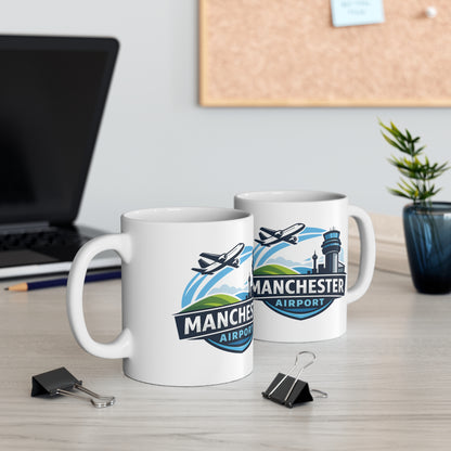 Manchester Airport Ceramic Coffee Mug — 11oz & 15oz Traveller Souvenir