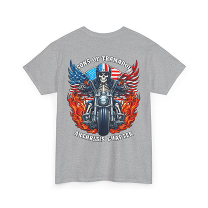 Biker Skull Motorcycle Tee — Sons of Tradition Archangels Chapter Graphic Shirt