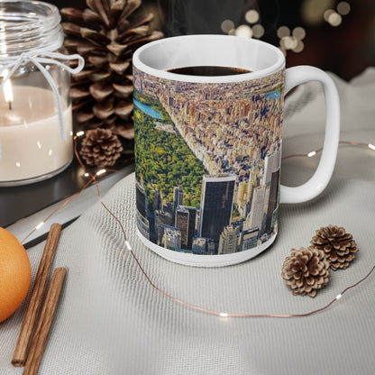 New York City Central Park Aerial Ceramic Coffee Mug — Skyline 11oz/15oz