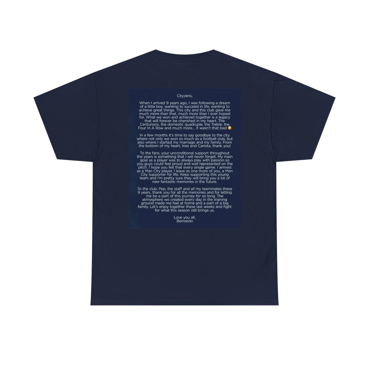 Bernardo Silva Tribute Tee – Inspirational Letter & Celebrating Goal Moment