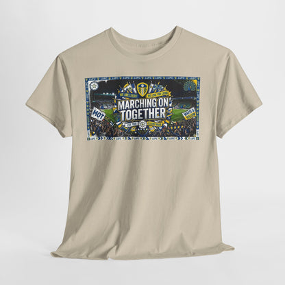 Leeds United T-Shirt — "Marching On Together" Fan Tee (Soccer Supporter Graphic)