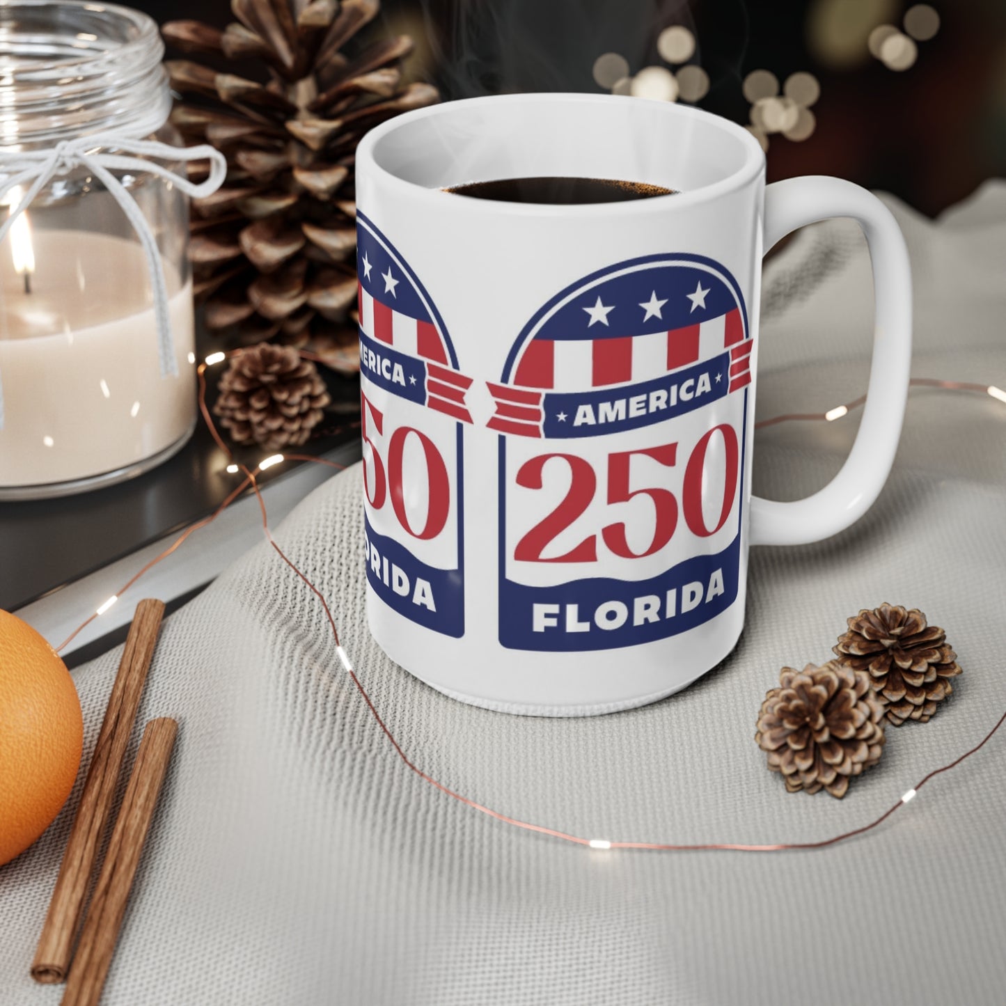 Florida 250 America Ceramic Coffee Mug — Patriotic Racing Number 11oz/15oz
