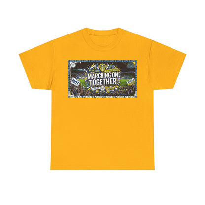 Leeds United T-Shirt — "Marching On Together" Fan Tee (Soccer Supporter Graphic)