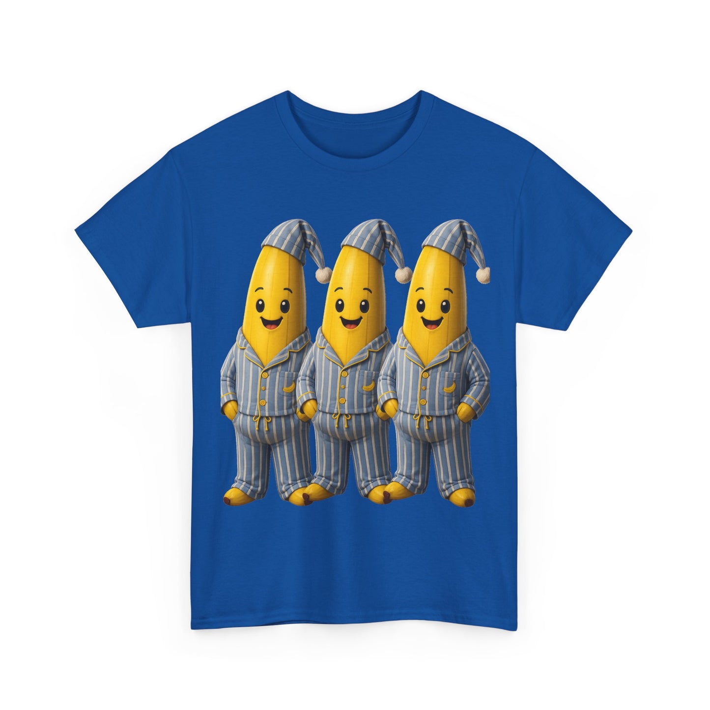 Bananas in Pyjamas – Three Smiling Bananas in Striped Pajamas Graphic T-Shirt