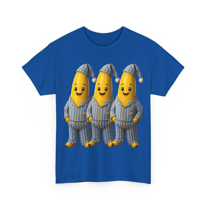 Bananas in Pyjamas – Three Smiling Bananas in Striped Pajamas Graphic T-Shirt