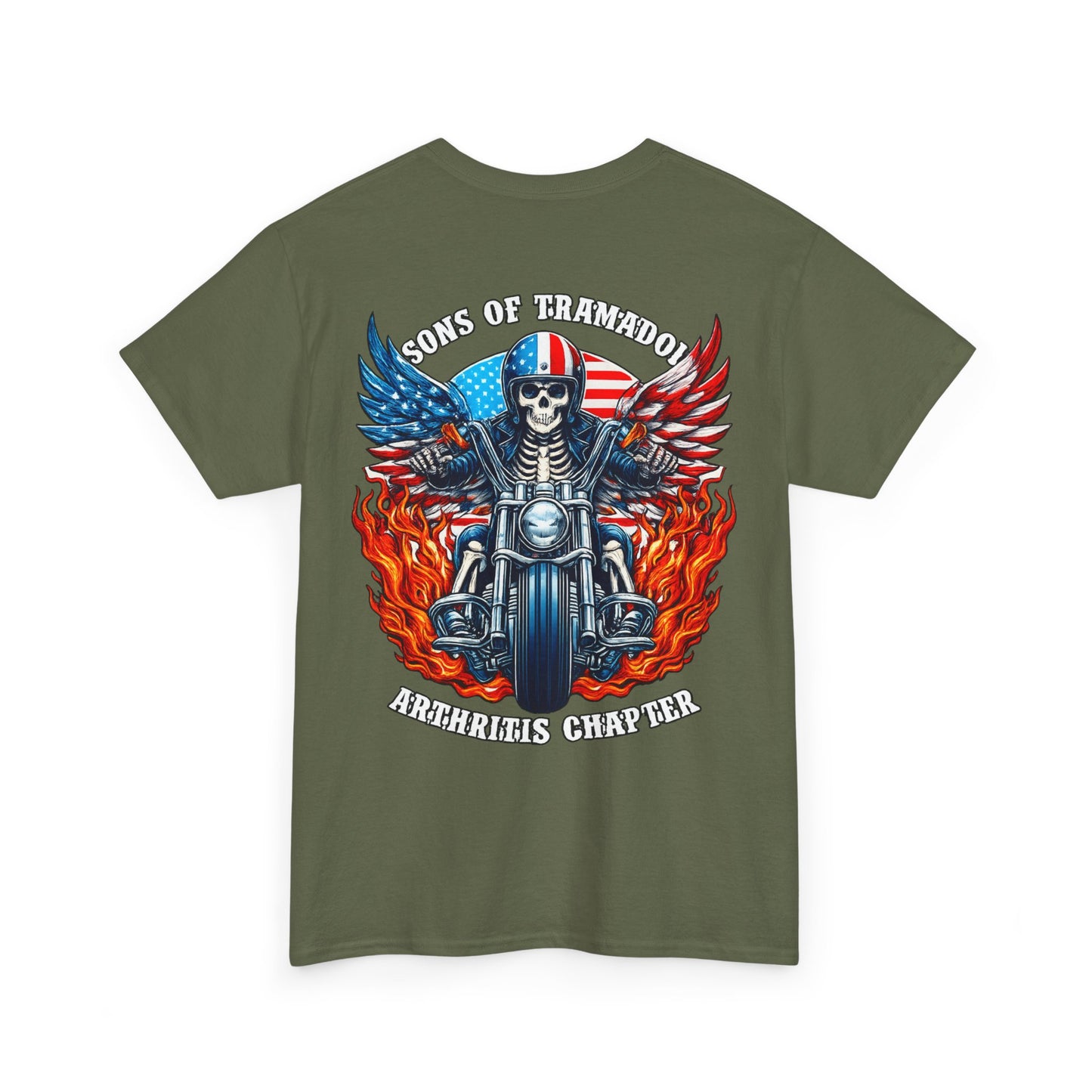 Biker Skull Motorcycle Tee — Sons of Tradition Archangels Chapter Graphic Shirt