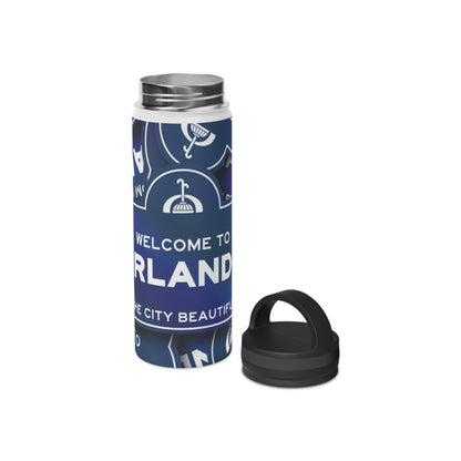 Orlando Stainless Steel Water Bottle — "Welcome to Orlando" Travel Bottle with Handle Lid