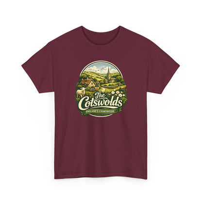 Cotswolds Vintage Landscape T‑Shirt — The Cotswolds Countryside Tee