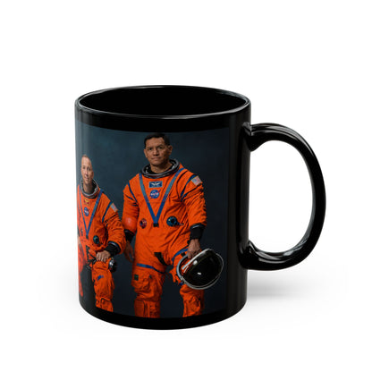 Artemis III Crew Photo Black Mug — Spaceflight Cosmonaut Portrait Coffee Cup (11oz/15oz)