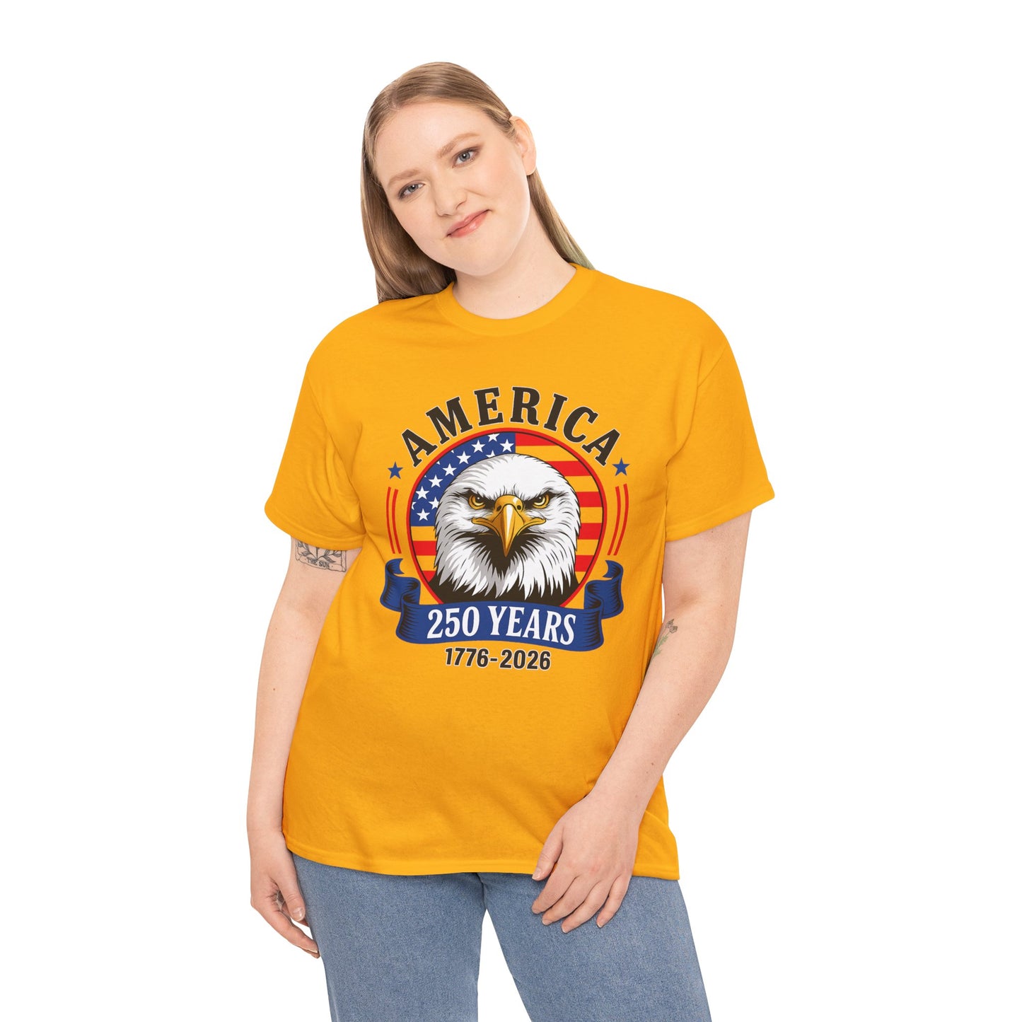America 250 Years T-Shirt – Bald Eagle 1776–2026 Patriotic Tee