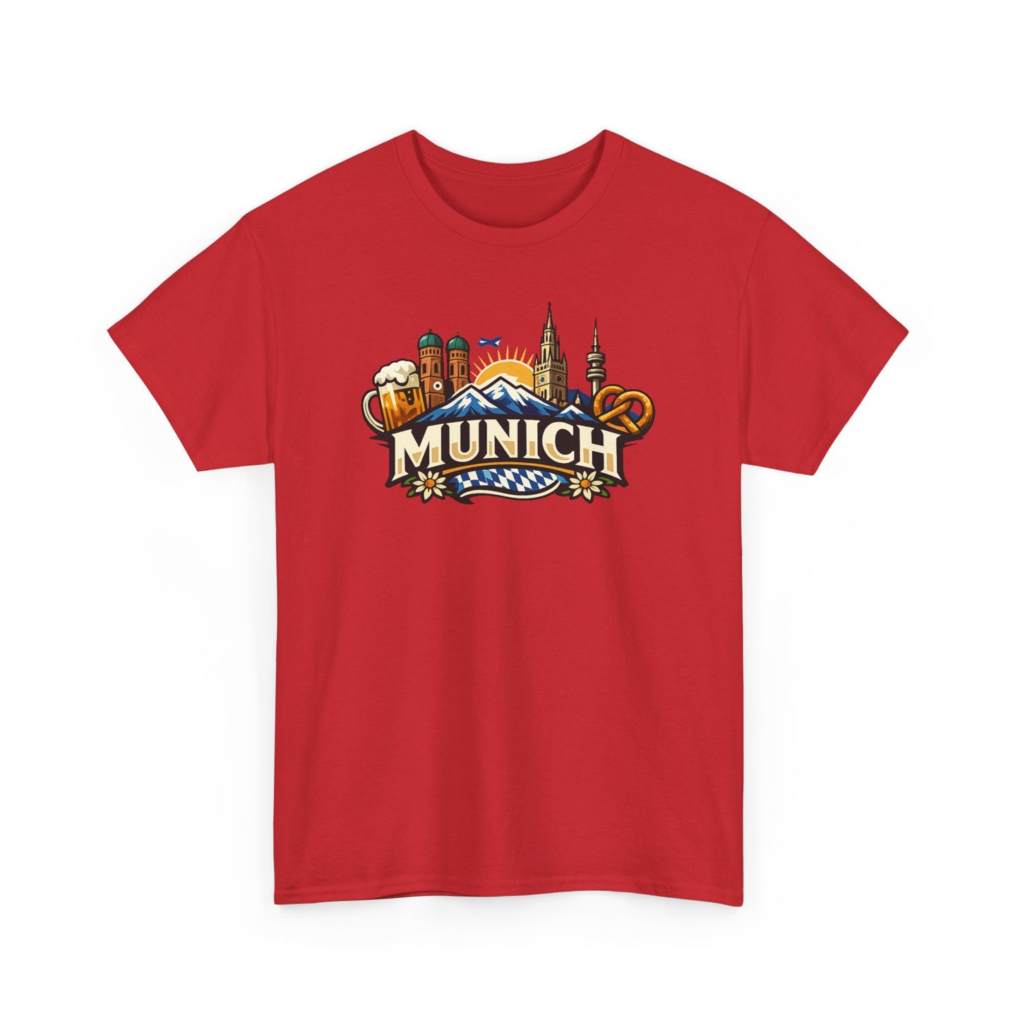 Munich Souvenir T‑Shirt — Oktoberfest Beer & Pretzel Graphic Tee