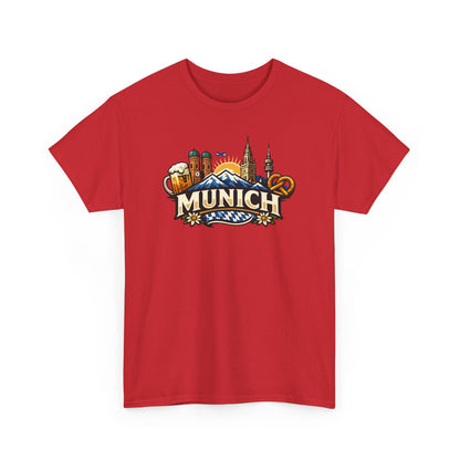 Munich Souvenir T‑Shirt — Oktoberfest Beer & Pretzel Graphic Tee
