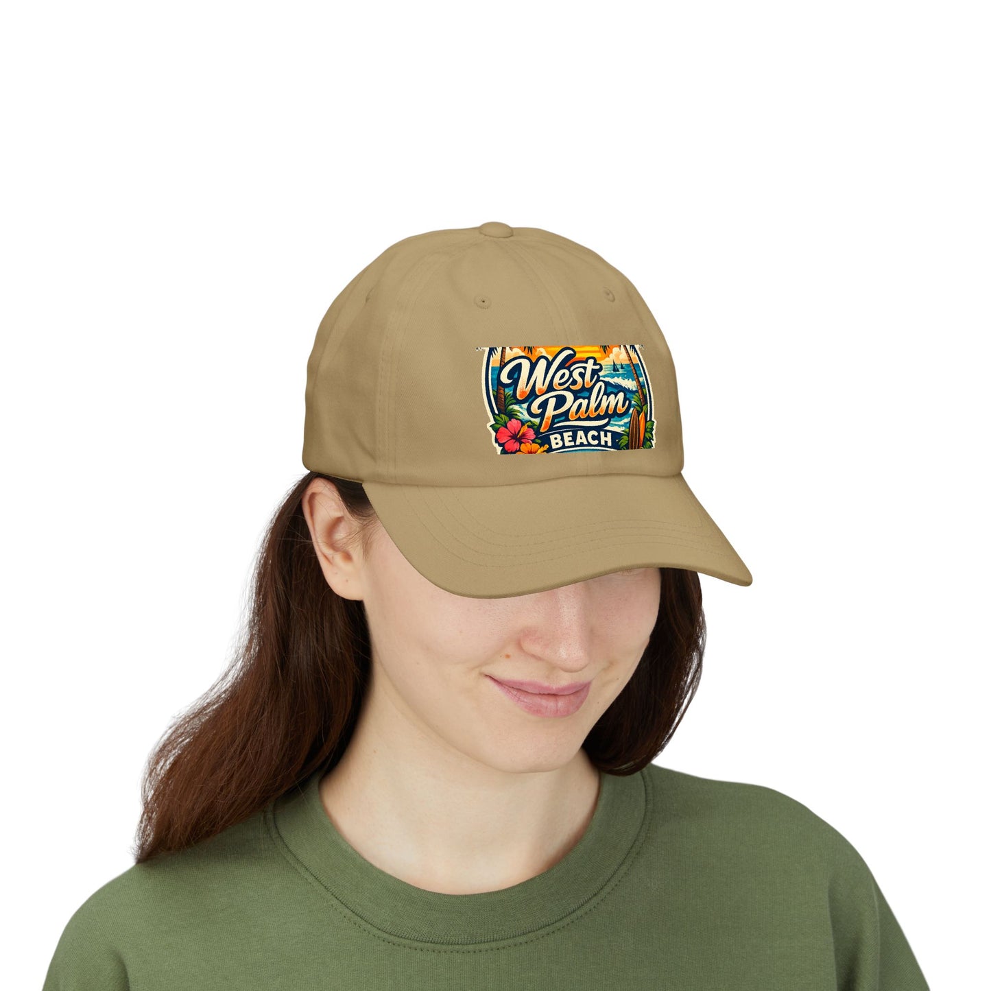 West Palm Beach Dad Cap — Vintage Surfboard Floral Beach Hat
